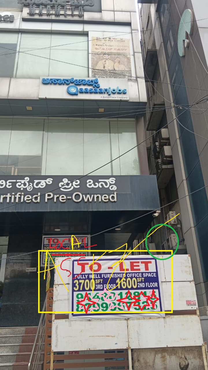 Shop-3700 -3rd Floor & 1600-2nd Floor HSR Layout
