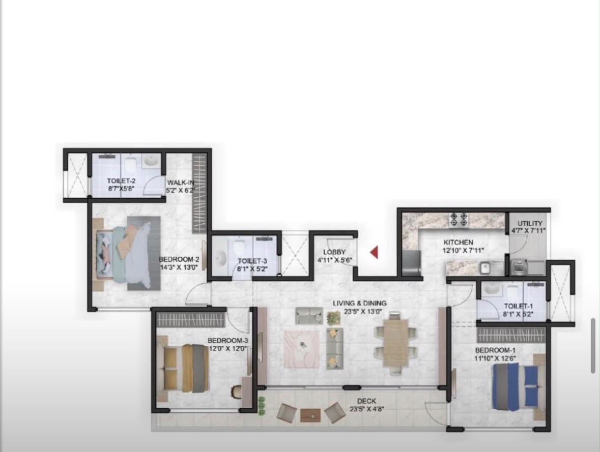 3BHK Flat for sale in Prestige Park Grove Bengaluru